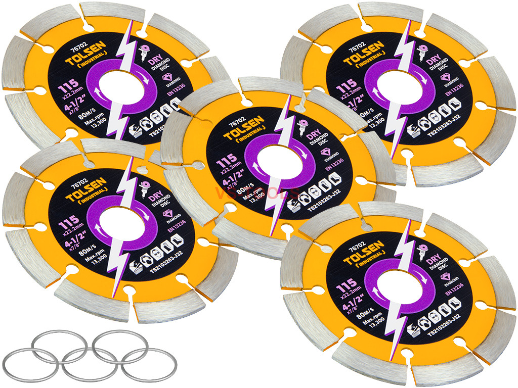 5pack Segmented Diamond Angle Grinder Blade Tile Concrete